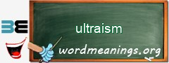WordMeaning blackboard for ultraism